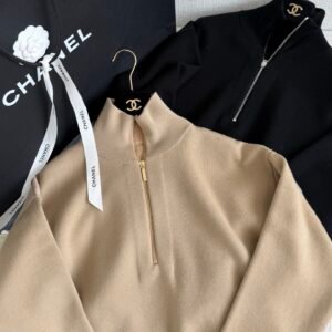 Half-Zip High Neck Knit Sweater (C Style)