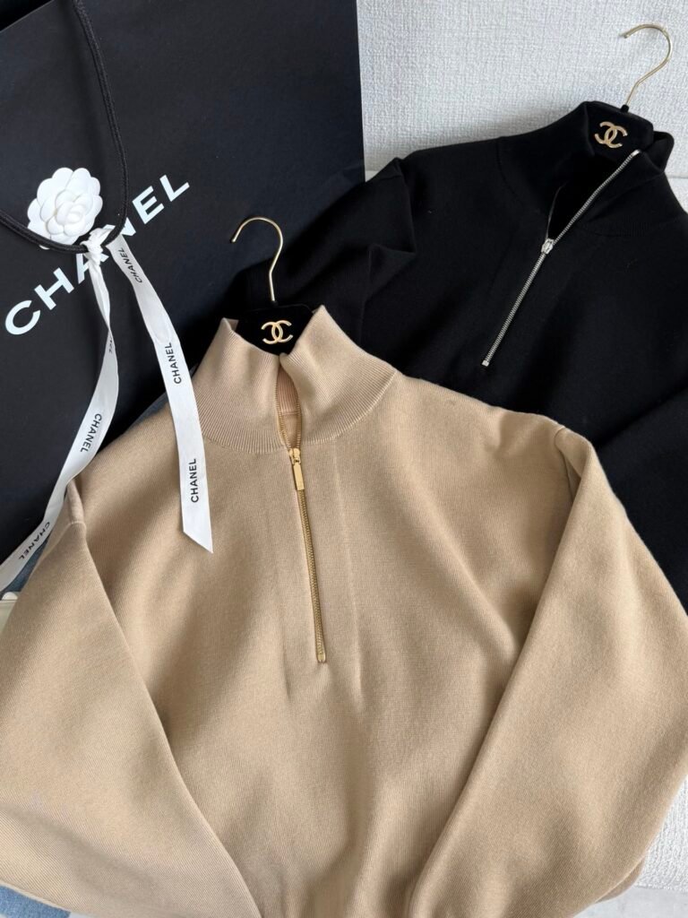 Half-Zip High Neck Knit Sweater (C Style)