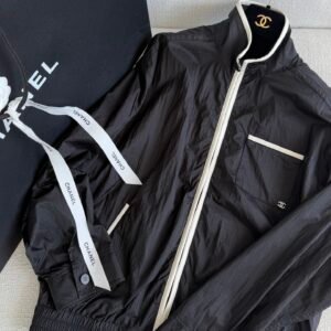 Coco Beach Style Contrast Trim Zip Windbreaker Jacket (C Style)