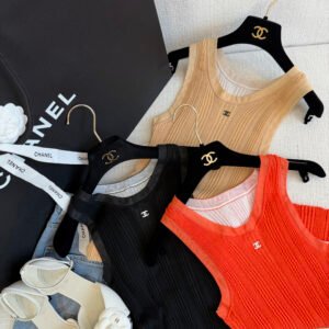 Micro Logo Slim Fit Ribbed Tank Top (C Style)