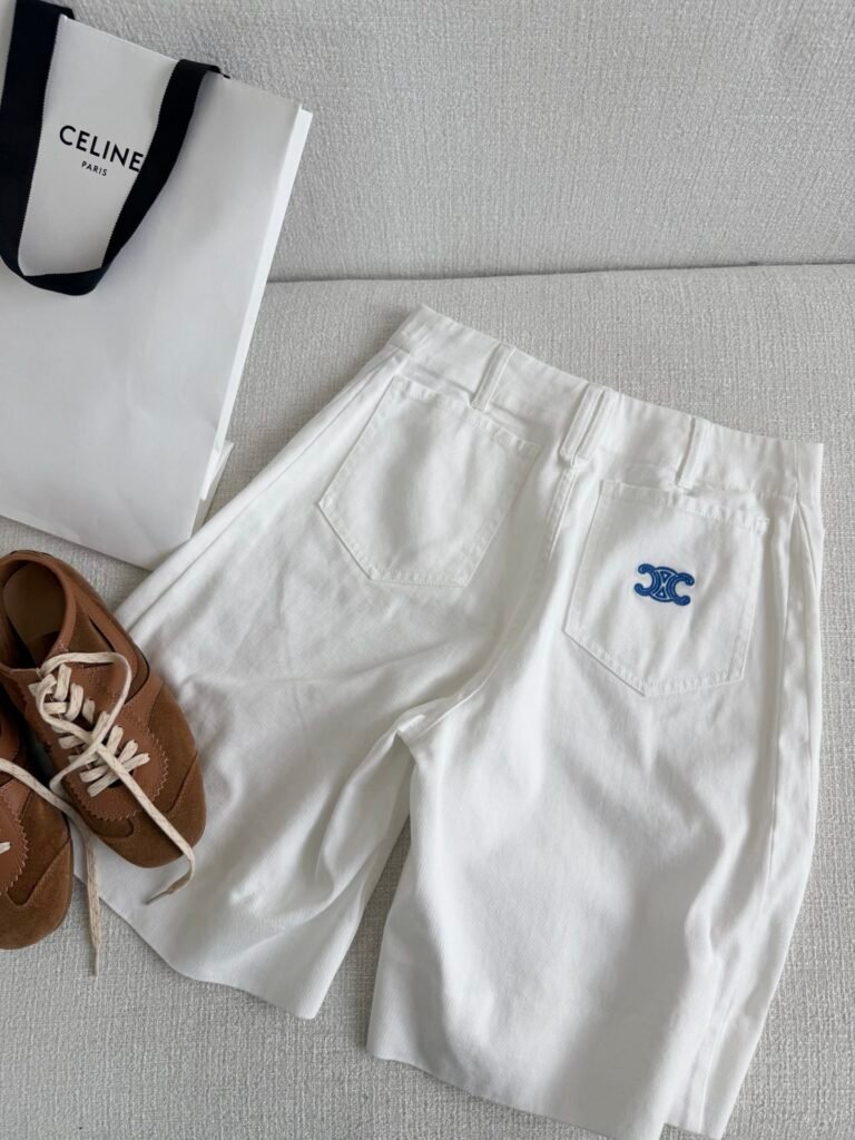 Triomphe Embroidered Pocket Bermuda Shorts (Ce Style)