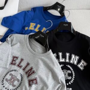Varsity Logo Triomphe Graphic Cotton T-Shirt (Ce*ine Style)