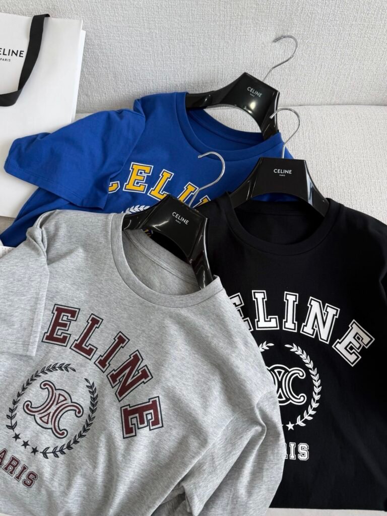 Varsity Logo Triomphe Graphic Cotton T-Shirt (Ce*ine Style)
