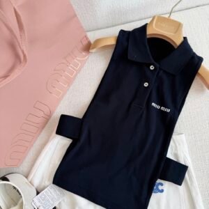 Cutout Sleeveless Polo Tank Top (M Style)