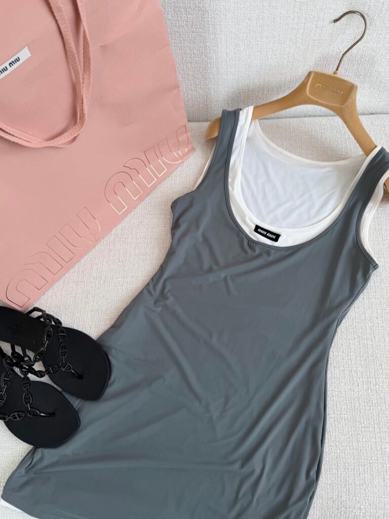 Layered Logo Patch Tank Dress (M Style)