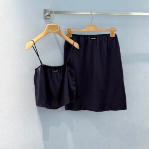Satin Camisole and Skirt Two-Piece Set (M Style)