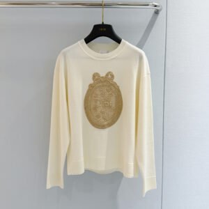 Vintage Medallion Lace Embroidered Sweater (Dior Style)