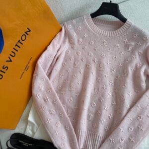 Monogram Jacquard Crewneck Long Sleeve Sweater (LV Style)