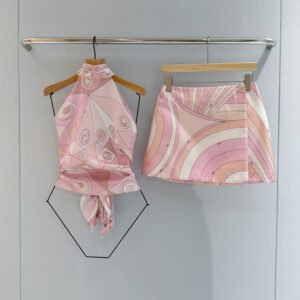 Classic Silk Halter Neck Bandeau Top (P Style)