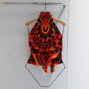 Classic Silk Halter Neck Bandeau Top (P Style)