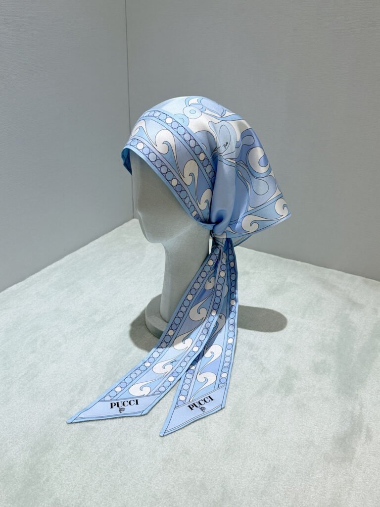 Multi-Wear Silk Triangle Headscarf Bandeau Top (P Style)