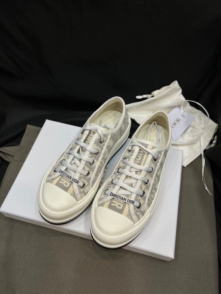 Dior Walk'n'Dior Grey Oblique Monogram Canvas Sneakers
